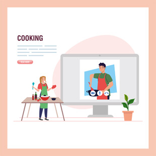 线上烹饪教学场景展示