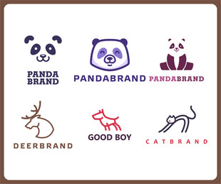多样动物品牌标志集合