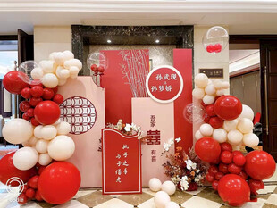 结婚 订中式婚礼迎宾区装饰布置