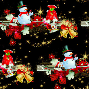 圣诞雪人装饰图案背景