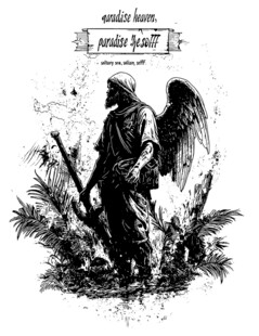 单色人物印花图