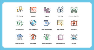 多彩简约图标集合