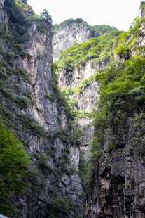 险峻峡谷绿意盎然
