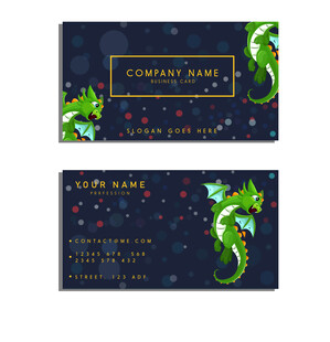 海马主题商务名片设计