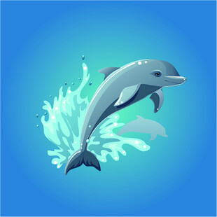 跃起的海豚