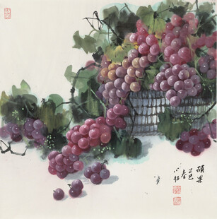 水墨葡萄图