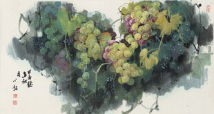 水墨葡萄图