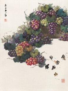 葡萄藤下群蜂忙