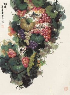 水墨葡萄图