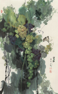 水墨葡萄图