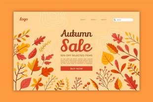秋季促销网页设计展示
