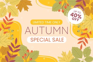秋季特惠促销海报