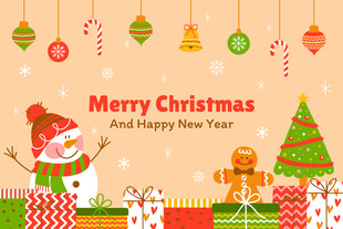 圣诞新年欢乐场景