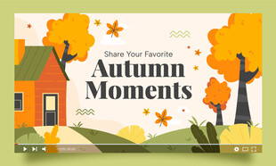 秋季美好瞬间插画