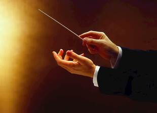 指挥家的优雅指挥瞬间