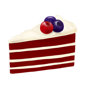 美味樱桃蓝莓分层蛋糕