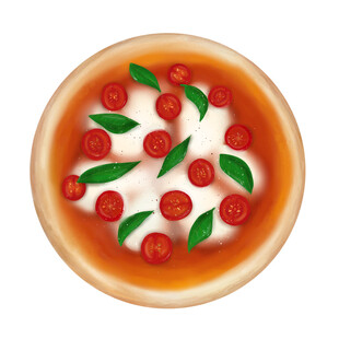 美味番茄芝士披萨