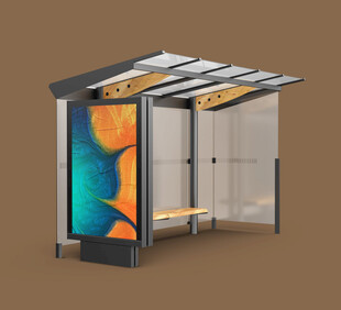 现代风格公交候车亭