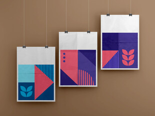 几何图案装饰挂历样机