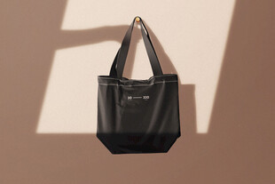 黑色简约手提包展示