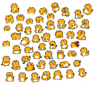 加菲猫多种表情集合