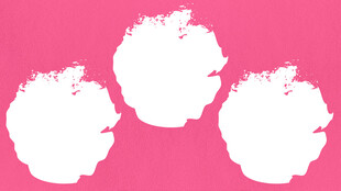 粉色背景白色抽象图案