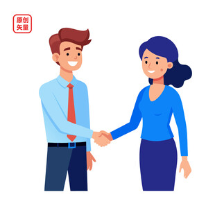 商务人士握手合作场景