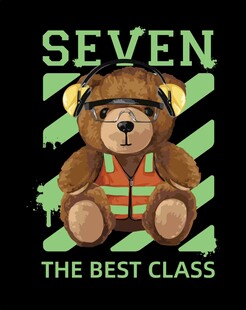 卡通小熊印花图案设计