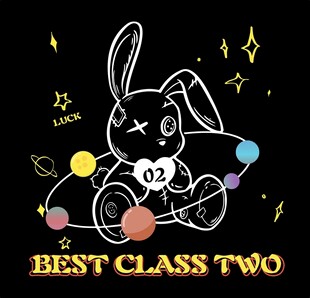 可爱兔子插画最佳二班