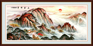 泰山五岳独尊国画山水风景