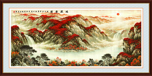 鸿运当头山水国画