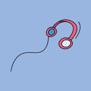 简约风格耳机插画