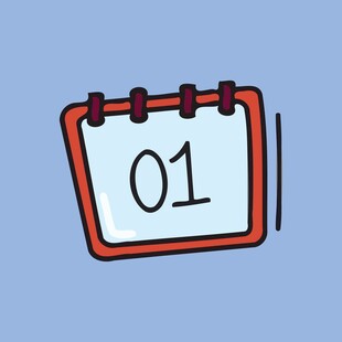 一月一日日历插画