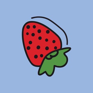 卡通草莓插画