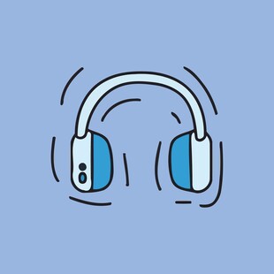 简约风格耳机插画
