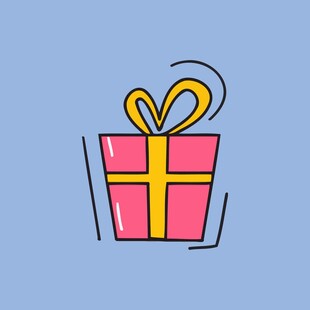粉色礼品盒图标