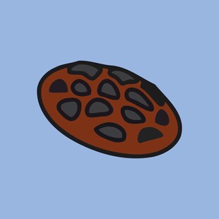 卡通风格的棕色斑点石头