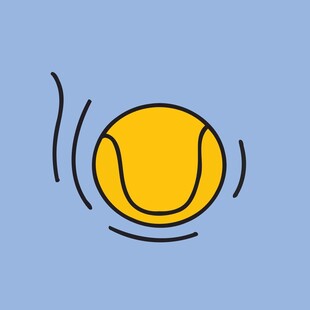 简约风格网球图标设计