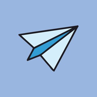 简约纸飞机图标设计