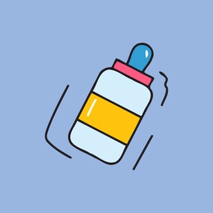 卡通风格的滴液瓶形象