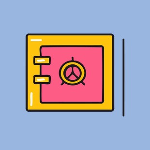 粉色保险箱图标