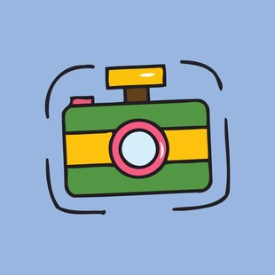 复古风格相机插画