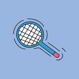 简约风格网球拍图标