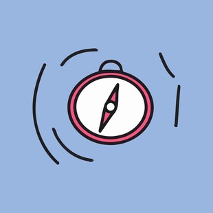 旋转的指南针图标