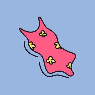 粉色蝴蝶图案的趣味形状