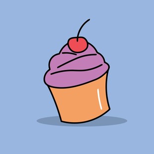 可爱卡通纸杯蛋糕