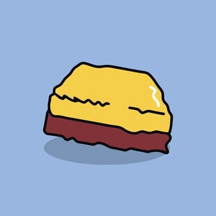 卡通风格美味夹心糕点