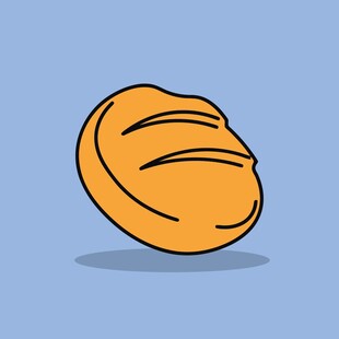 卡通风格的美味小面包