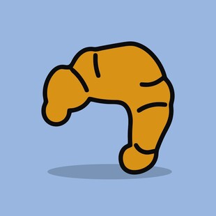 卡通牛角面包形象设计