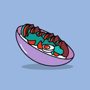 卡通风格美味寿司插画